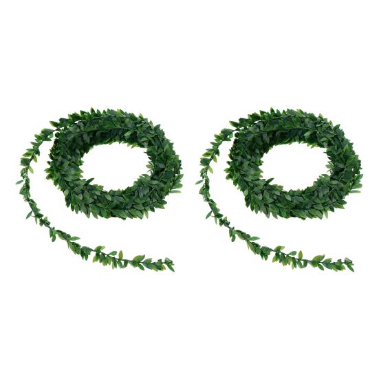 Café Dekoration Girlande 1/2/3 Stück 7,5 m Künstliche Grüne Blattgirlande, UV-beständige Hängende Künstliche Grünpflanzen Rattan Rattan, Realistische Falsche Pflanzen Ranke für