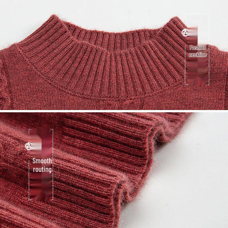 Datang Furen Women's Rhinestone Round Neck Pullover Sweater
