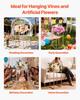 Wedding Flower Stand, 10PCS 40cm Column Flower Stand, Floral Stands with Acrylic Laminate, Gold Rectangular Floral Display Rack for Wedding, Party,