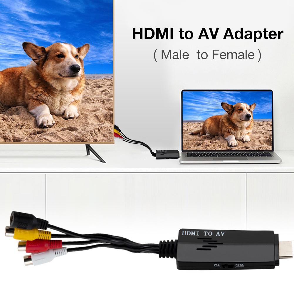 Buy HDMI to RCA Adapter Converter Cable Support 1080P HDMI 2AV Male to
