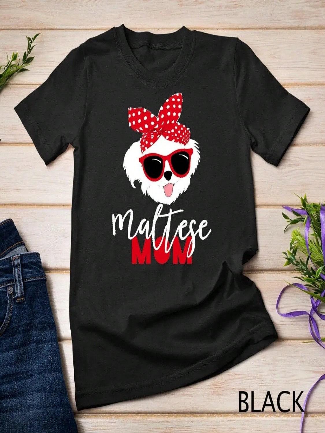 Dog Lovers T Shirt Maltese Mom Fur Mama S