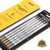 Dainayw White Charcoal Pencils 6 Pcs Smooth Soft Medium Sketch Pencil Drawing Set for Highlighting Blending