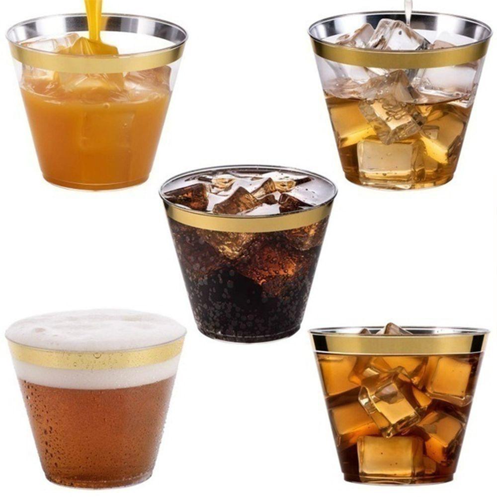 Kitchen Gadgets Wedding Supplies Birthday Party Plastic Cups Disposable Tableware Transparent