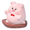Creative Summer Pig Figurine Beach Themed Desk Decors Resins Animal Miniature Ornament For Home Office Tabletop Shelf