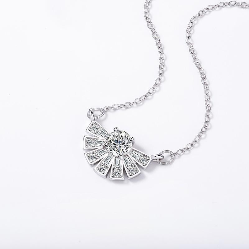 Small Skirt Necklace Female Korean Version Light Luxury Niche Temperament Commuting Zircon Stainless Steel Collarbone Chain