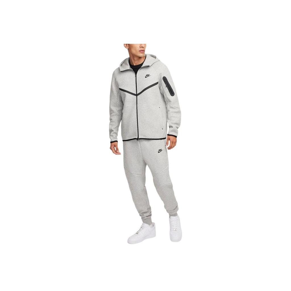 Nike Spodnie dresowe Tech Fleece Ciemnoszary melanż/Czarny Męskie Spodnie HV0959-063