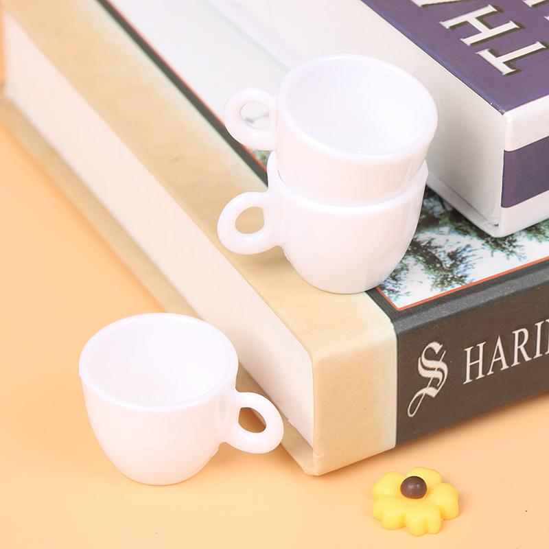 3Pcs 1:6 Dollhouse Miniature Creative New Mini Coffee Cup Model Kitchen Accessories For Doll House Decor Toys Gift