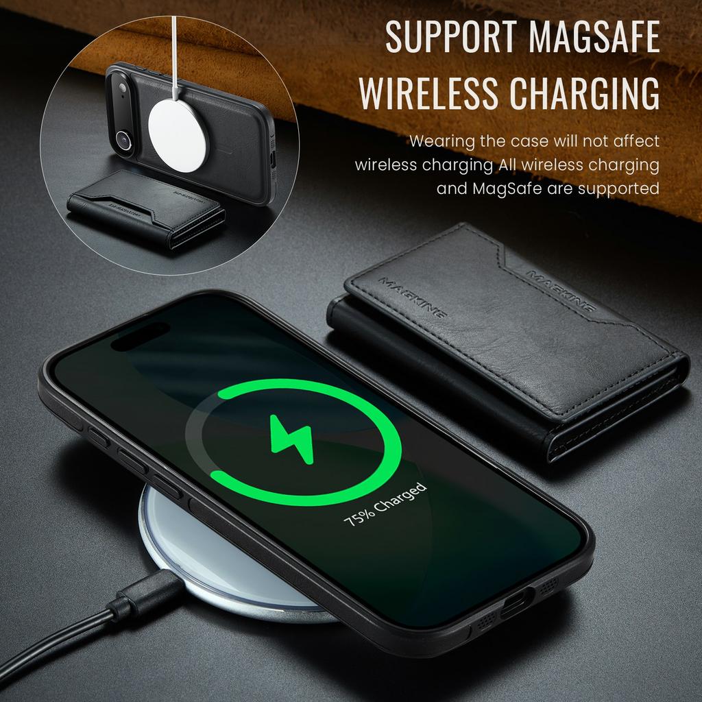 MAGKING K2 Series For iPhone Air Case Compatible with MagSafe PC+TPU+PU Phone Cover