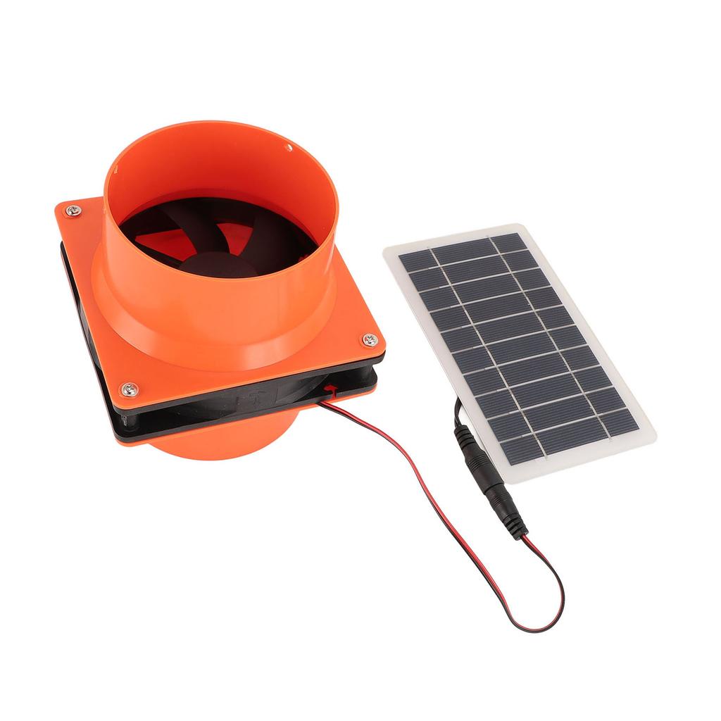 Ventilatore Estrattore Solare 10W 5V ABS Pannello Solare in Silicio Monocristallino Kit Ventilatore di Ventilazione per Tubo Rotondo Casa per Animali Pollaio