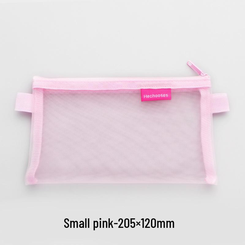 Transparent Mesh Pencil Case: Large-Capacity Portable Bag for Students