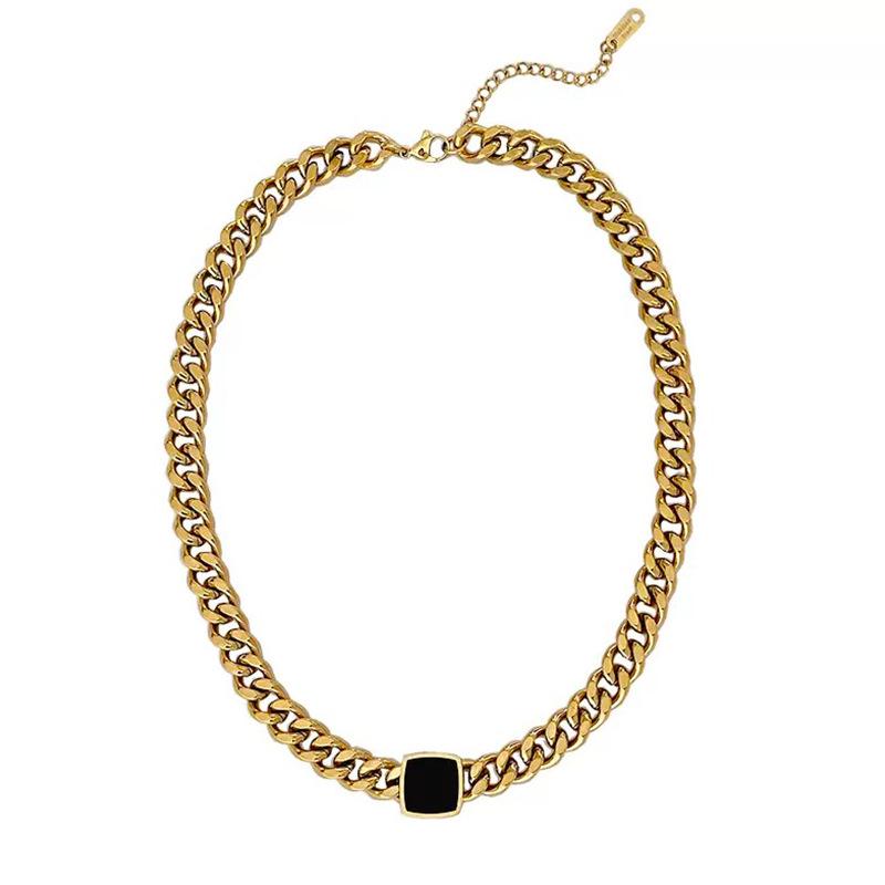 

Позолоченное кубинское цепочное ожерелье: Модные украшения на ключицу в стиле унисекс в стиле хип-хоп золотой