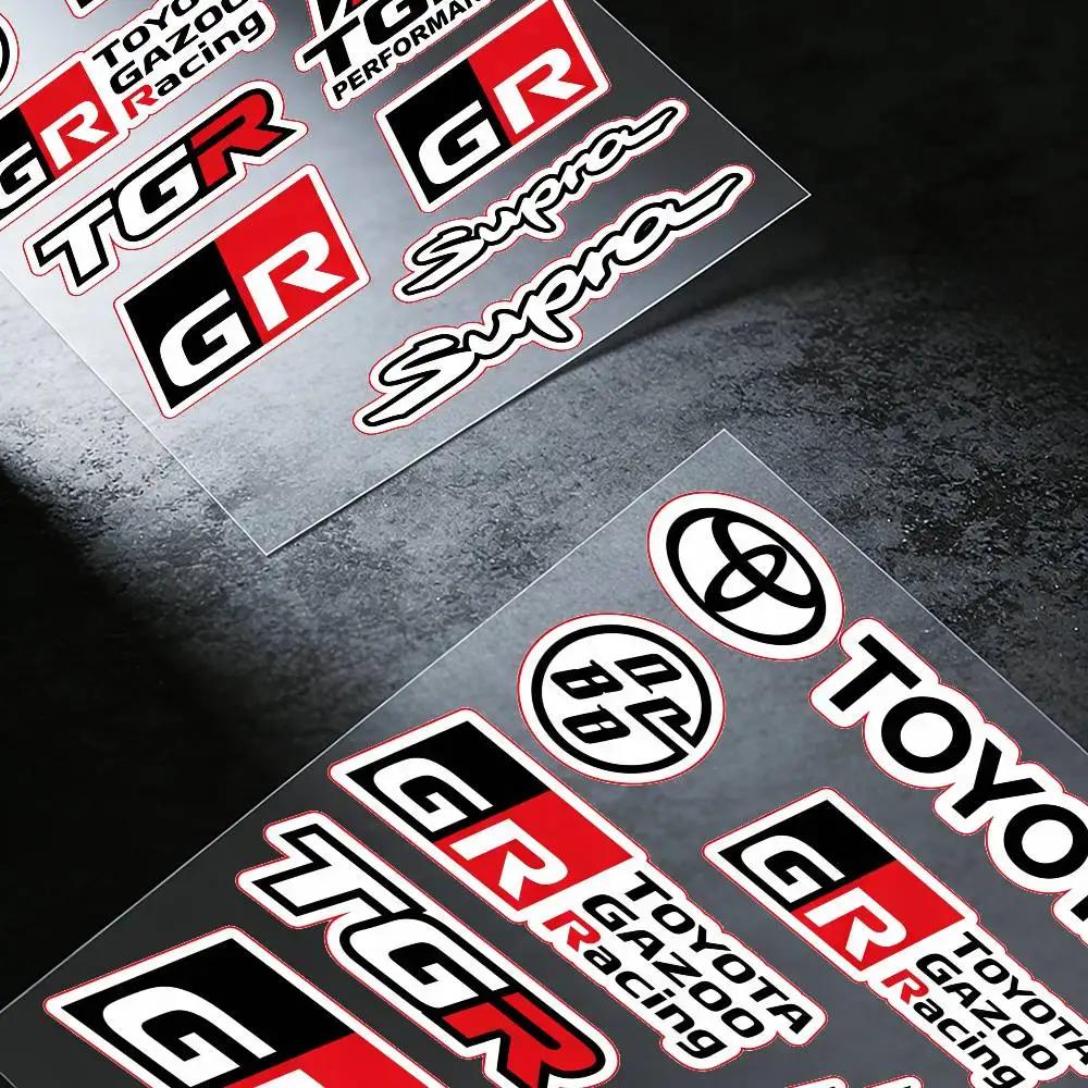 FOR TOYOTA TRO GR High Visibility Reflective Waterproof Decal Scratch Hide Sticker Fit Car Motorcycle Helmet Refrigerator