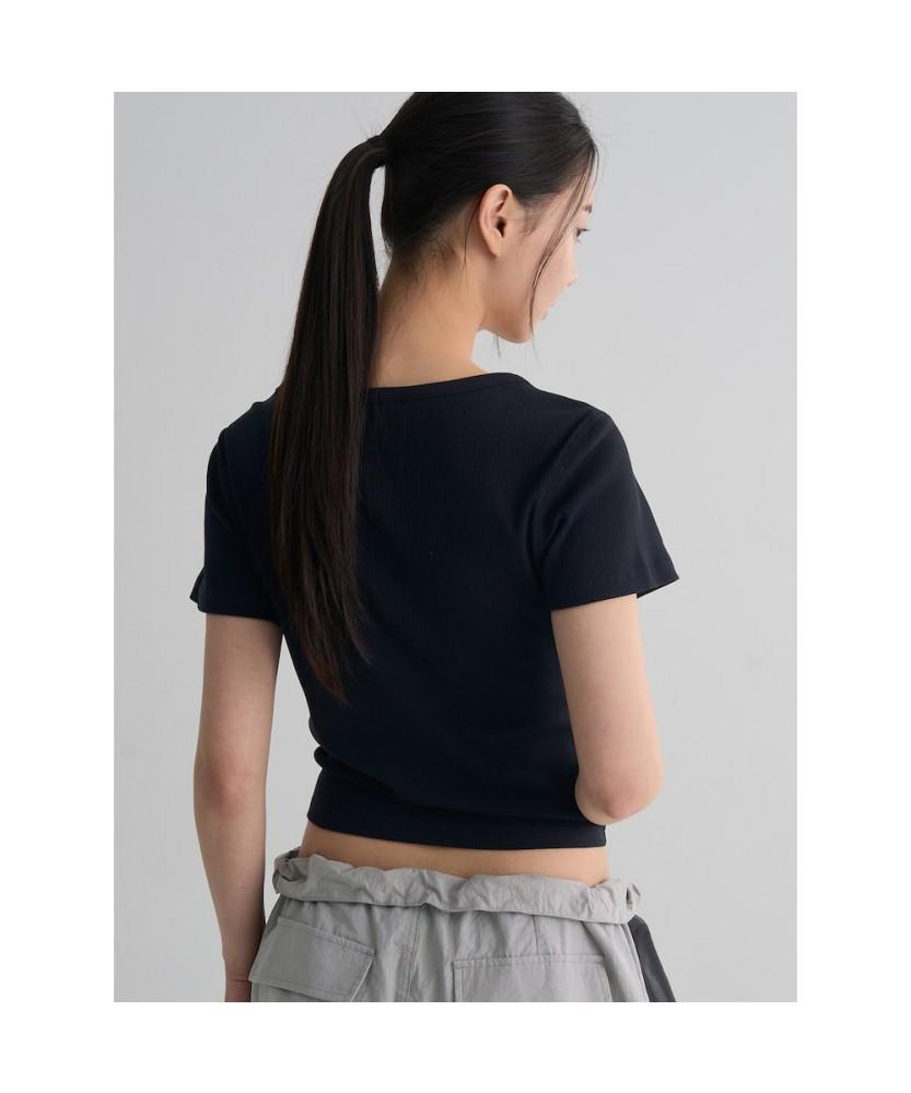 8SECONDS Scoop Neck (U-Neck) Short Sleeve T-Shirt Navy