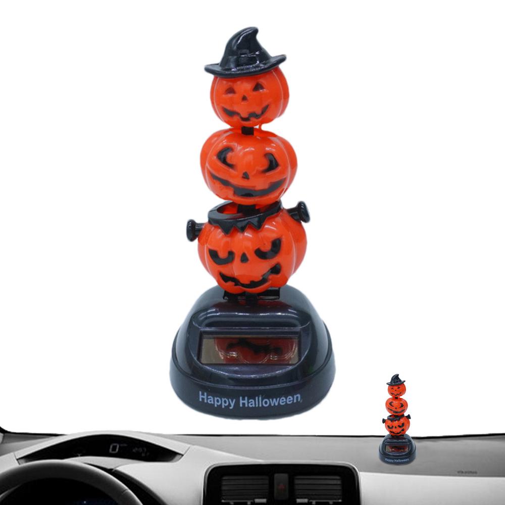 Solar Powered Swinging Decor Ghost Festival Shake Animals Halloween Solar Powered Automobile Shaking Head Toy For Cosplay Party