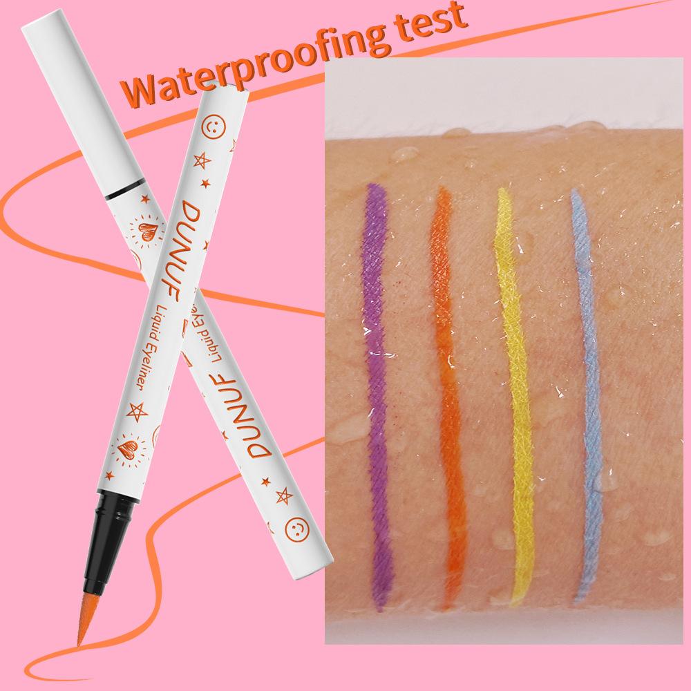 12 Colors Liquid Eyeliner Pen Long Lasting Waterproof White Black Green Blue Yellow Purple Eyeliner Pen