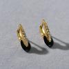 Light Luxury Copper Plated 18K Real Gold Inlaid Super Flash Zircon Drop Glaze Earrings, Ear Buckles, Advanced Temperament Fashionable And Exquisite