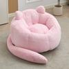 Cat-Shaped Sofa with Long Tail Adult Beanbag without Installation Suitable for Living Room, Bedroom etc. Relax and Enjoy Life, Pink