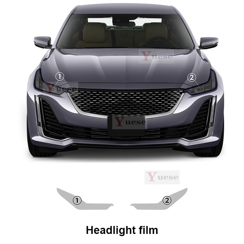 For Cadillac CT5 Luxury/Premium -2024 Car Protection Film Headlight Mirror Film TPU Clear Anti Scratch Sticker