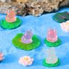 Mini Frog Ornament Natural And Realistic Bright Color Easy To Clean Easy Clean Unique Design Miniature Sculpture Resin Cute Frog