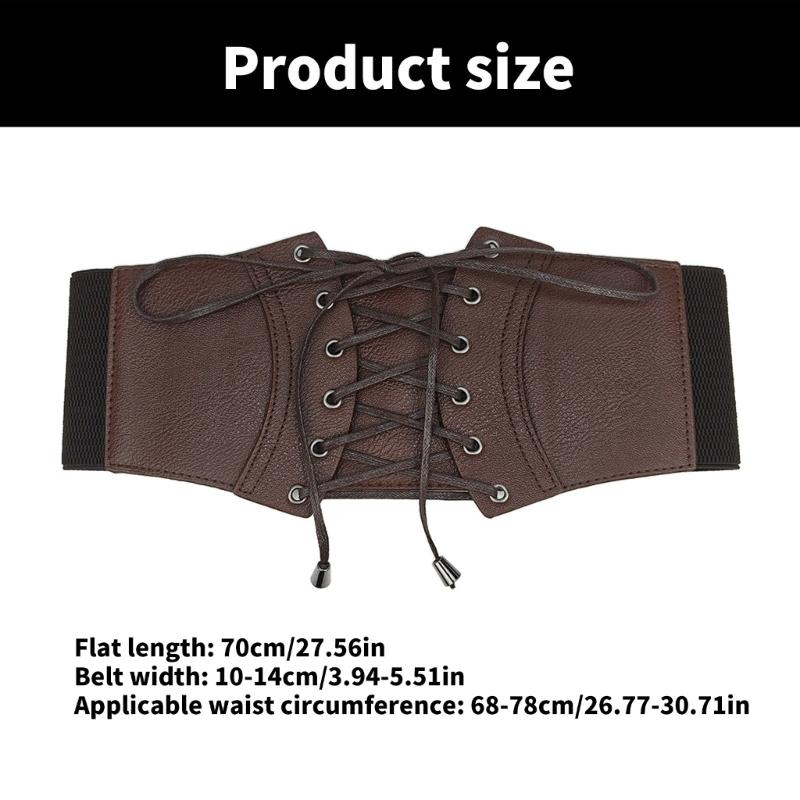 Stretchable Corset Belt Women Wide Belt Fashion Tie Corset Elastic Waistband for Parties and Gatherings