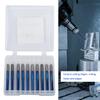 ZDZCYS17DL 10Pcs Cemented Carbide 3.175mm Handle 2Flute Straight Milling Cutter Blue