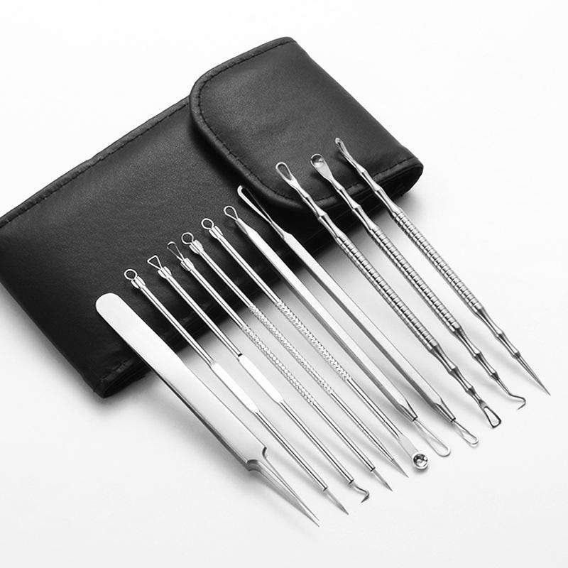10-Piece Stainless Steel Blackhead and Acne Remover Set