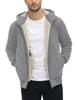 TACVASEN Warm Windproof Thick Crew Solid Casual Light Size M Men's Sweatshirt, Neck, Color, Cotton, Gray,