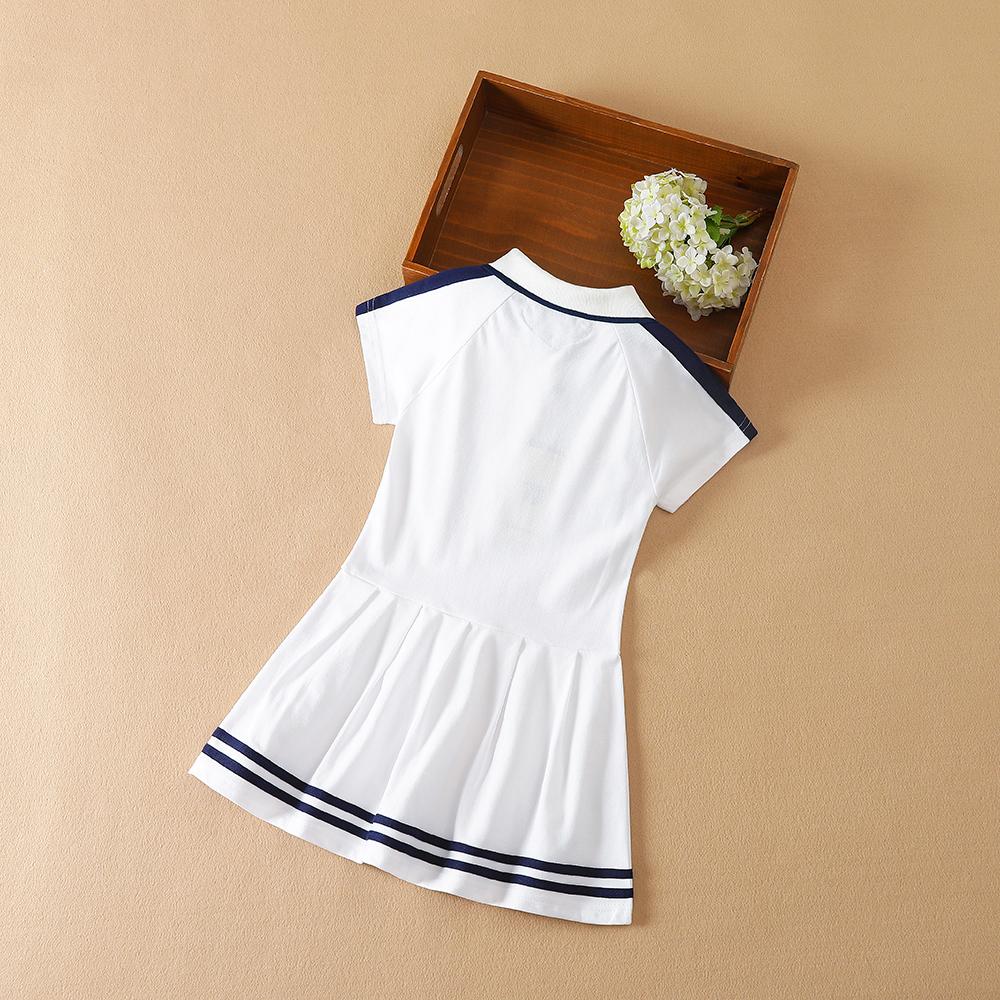 Mädchen Baby Kleider Kinder Casual POLO Kleider 2023 Neue Schule Kleidung Kurzarm Sommer kinder Kleidung Kleines Mädchen