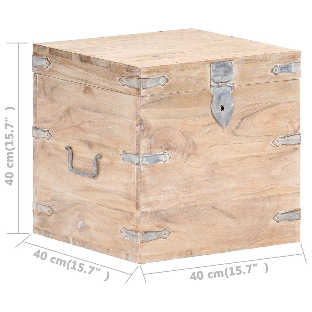 Storage Chest 40x40x40 cm Solid Acacia Wood