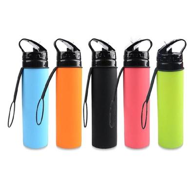 Silicone Folding Sport Bottles Foldable Water Bottles Leakproofs Water Mugs