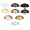 DRELD 1Pcs 65mm Antique Brass Shell Pull Retro Metal Cabinet Furniture Handles Kitchen Cabinet Drawer Furniture Knobs Hardware