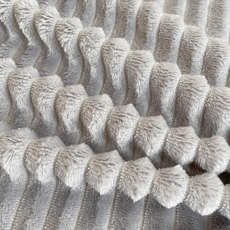 Gray Striped Autumn Throw Blanket Soft Solid Color Winter Bedroom Warm Bed Blanket Home Hotel Travel Portable Blankets Full Size