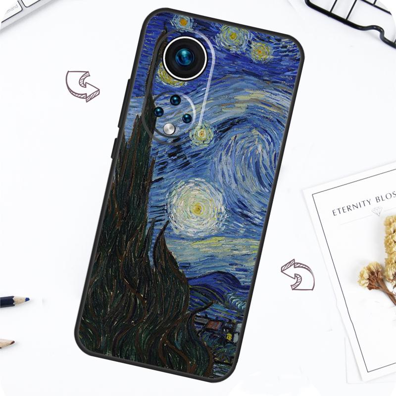Van Gogh Oil Painting Case For Honor Magic 7 5 6 Pro Honor 200 Pro X9b X9a X8b X8a X8 X9 X9c 50 70 90 Lite Cover