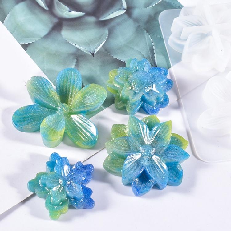 Crown Flowers Patch Mold Aromatherapy Plaster Mold Silicone Pendant Decor Mold