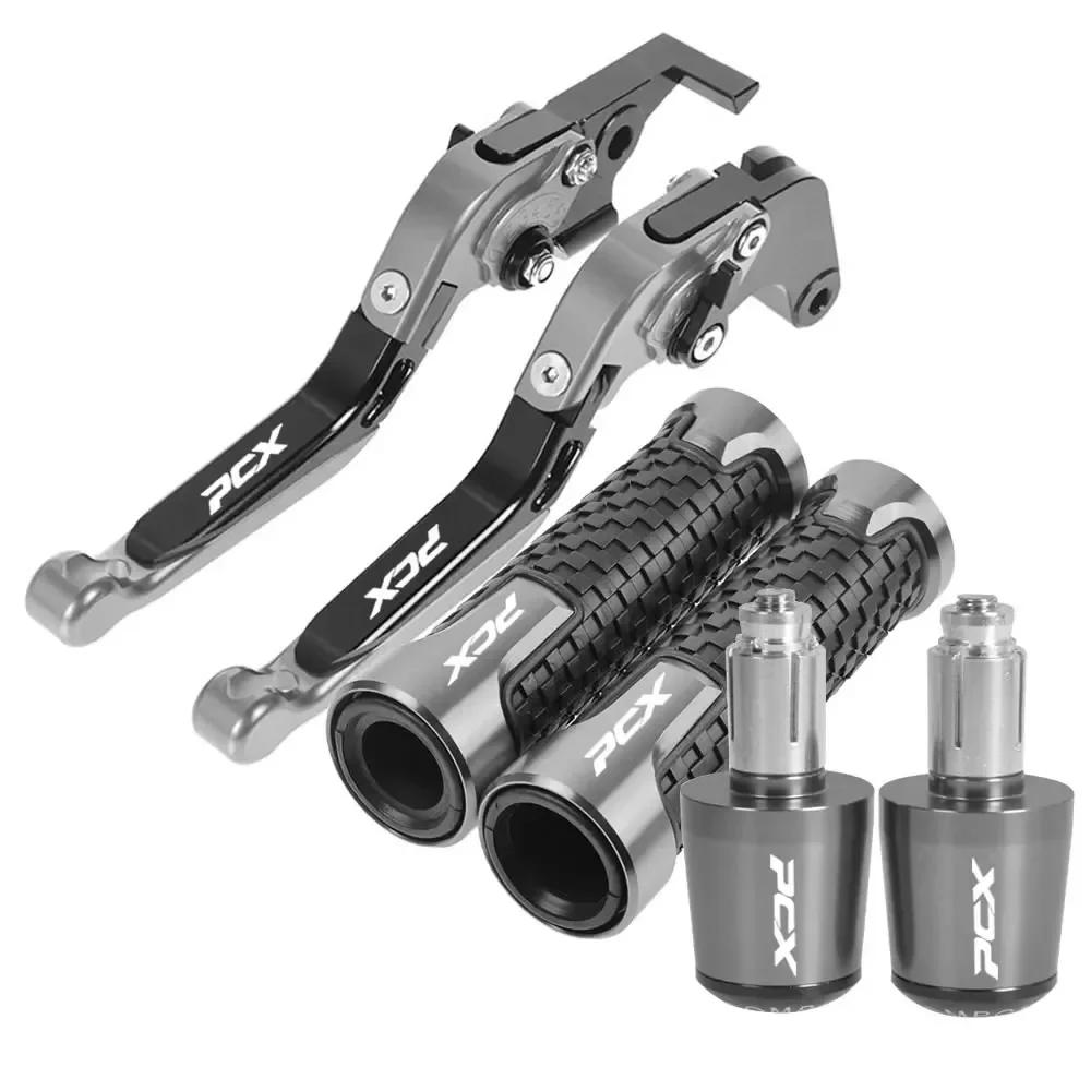For Honda PCX 125 PCX125 PCX150 Motorcycle Adjustable Folding Brake Clutch Levers Handgrip Handlebar Grips Ends Accessories