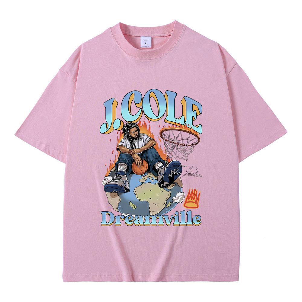 Best Famous Rapper J. Cole The Fader Dreamville Graphics Tshirt Men Women's Hip Hop Vintage Tees Male Fashion Oversized T-shirt