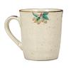 Nakamaru Kutani Ware Mug, Colorful Flower and Bird Design (K9-902), Japanese Porcelain Coffee Mug, Made In Japan