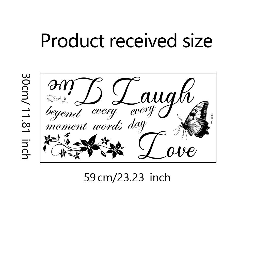 

WZ9044 Английский слоган LIVE LAUGH LOVE Спальня Гостиная Домашнее украшение на стену Наклейка на стену 30*59cm/WZ9044