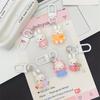 5 pezzi portachiavi Miffy creativo di alto valore cartone animato animazione bambola forma bambola cuore di ragazza studente fai da te zaino ciondolo decorazione