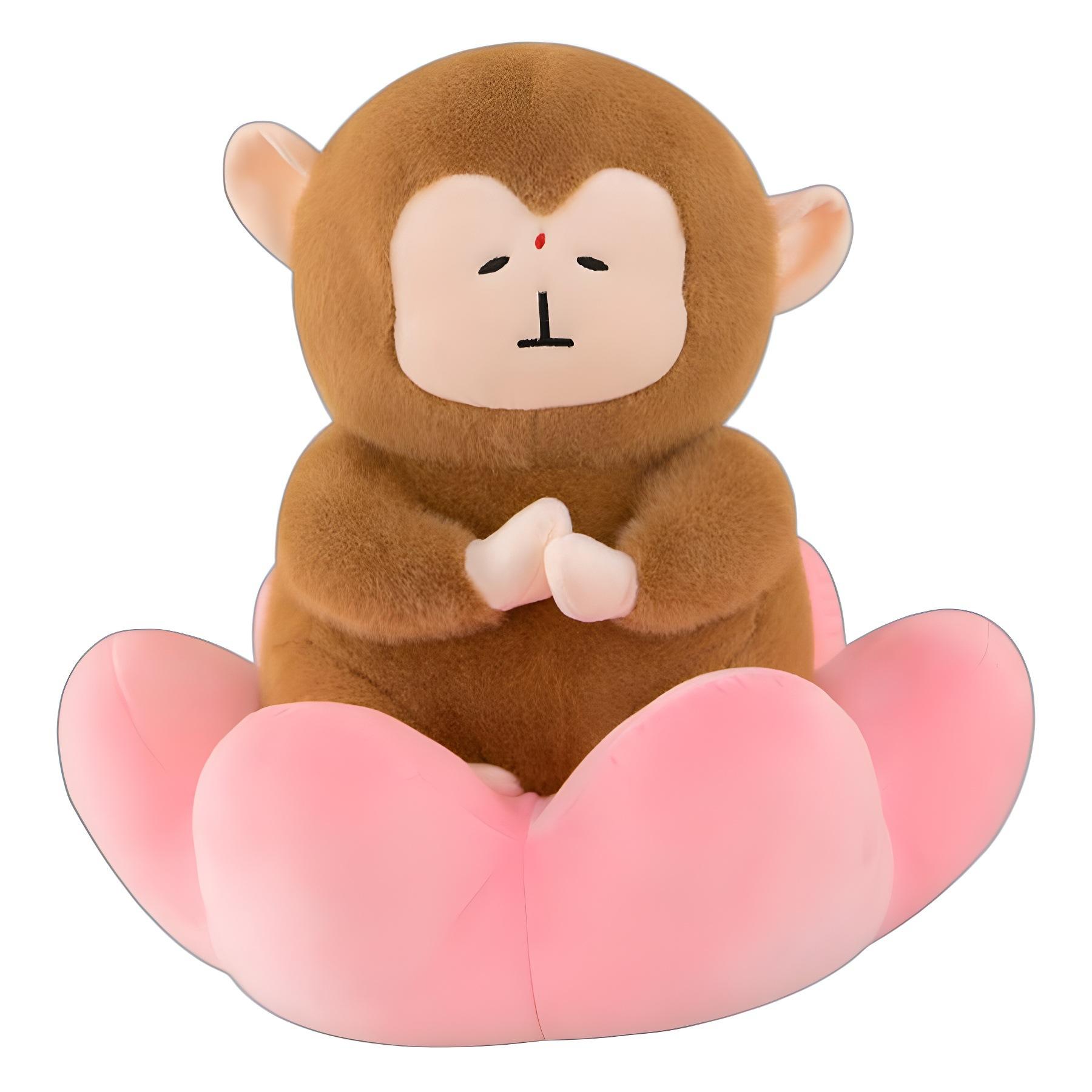 

Lotus Monkey Buddhist Plush Toy Fashion Comfortable Sleeping Doll Girl Gift 30cm/11.81in