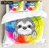 Cartoon Sloth Duvet Cover Bedding Set for Kid Girls Cute Animal Comforter Cover 1 Duvet Cover with 2 Pillowcases King Full Size