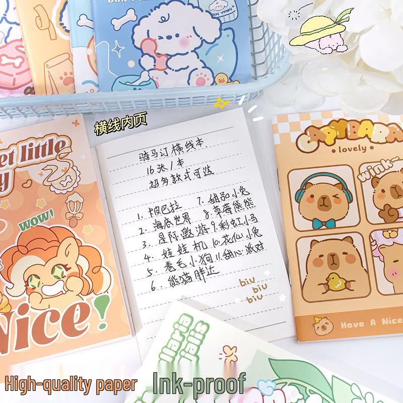 Cartoon Mini Notebook - Portable and Cute Student Reward Workbook