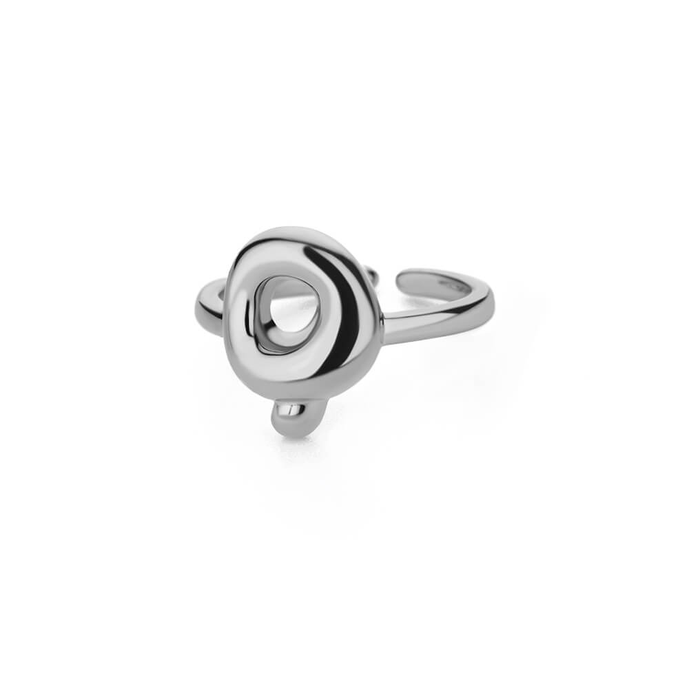 Chunky Initial Letter Rings for Women Gold Color Stainless Steel Ring Vintage Alphabet Jewelry Finger Accessories anillos mujer