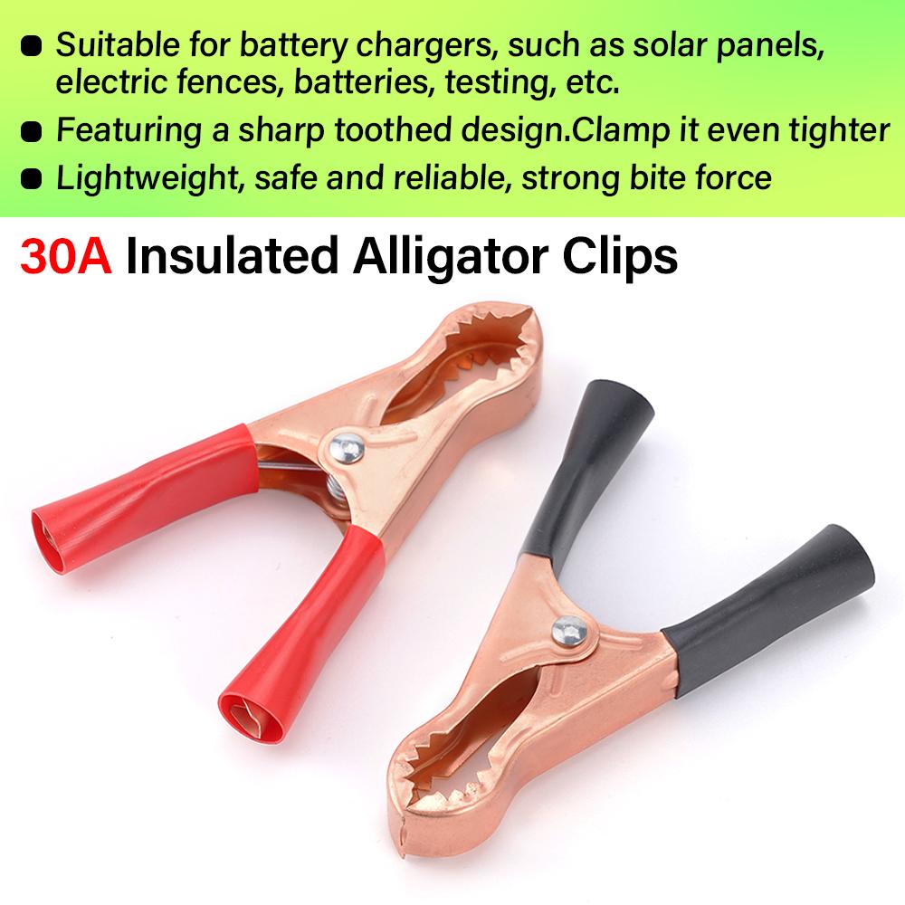 1/5/10Pair 30A 70mm Car Alligator Clips Connector Battery Test Lead Clips Electrical Equipment Parts High Quanlity