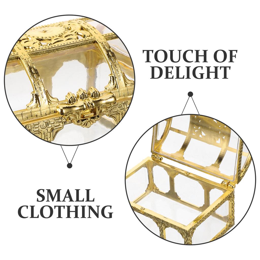 10pcs Hollow Candy Boxes Treasure Chest Style Gift Treat Containers Wedding Party Favors Sugar Storage Case Unique Hand Gift Box