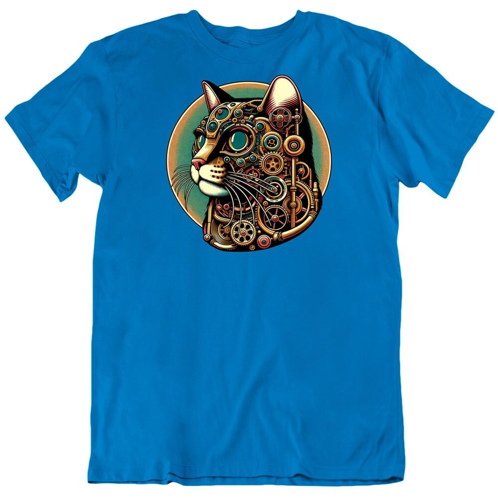Steampunk Wise Cat Fantasy T Shirt Unisex T-Shirt M