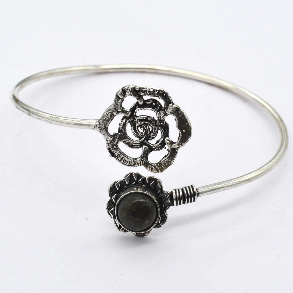 Labradorite Gemstone Ethnic Handmade Adjustable Bangle Jewelry 8 Gms BN 186