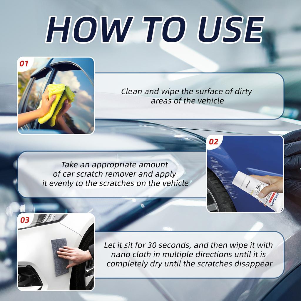 Nano Scratch Cloth Car Scratch Care Kit Car Paint Scratch Polishing Maintenance Agent Kit 60g