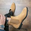 Ankle Boots Suede Men’s Demi-season Boots Wingtip Dress Formal Classic Chelsea Boots for Men Plus Size