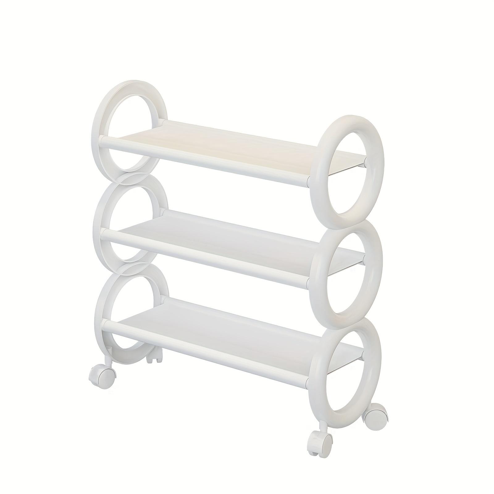 

Minimalism 3-layer Rotating Shoe Rack Entrance Shoe Organizer Household Simple Shoe-shelf Living Room Space Saving Shelf білий